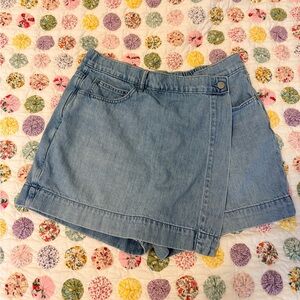 Uniqlo Drapey Denim Skort blue, size large